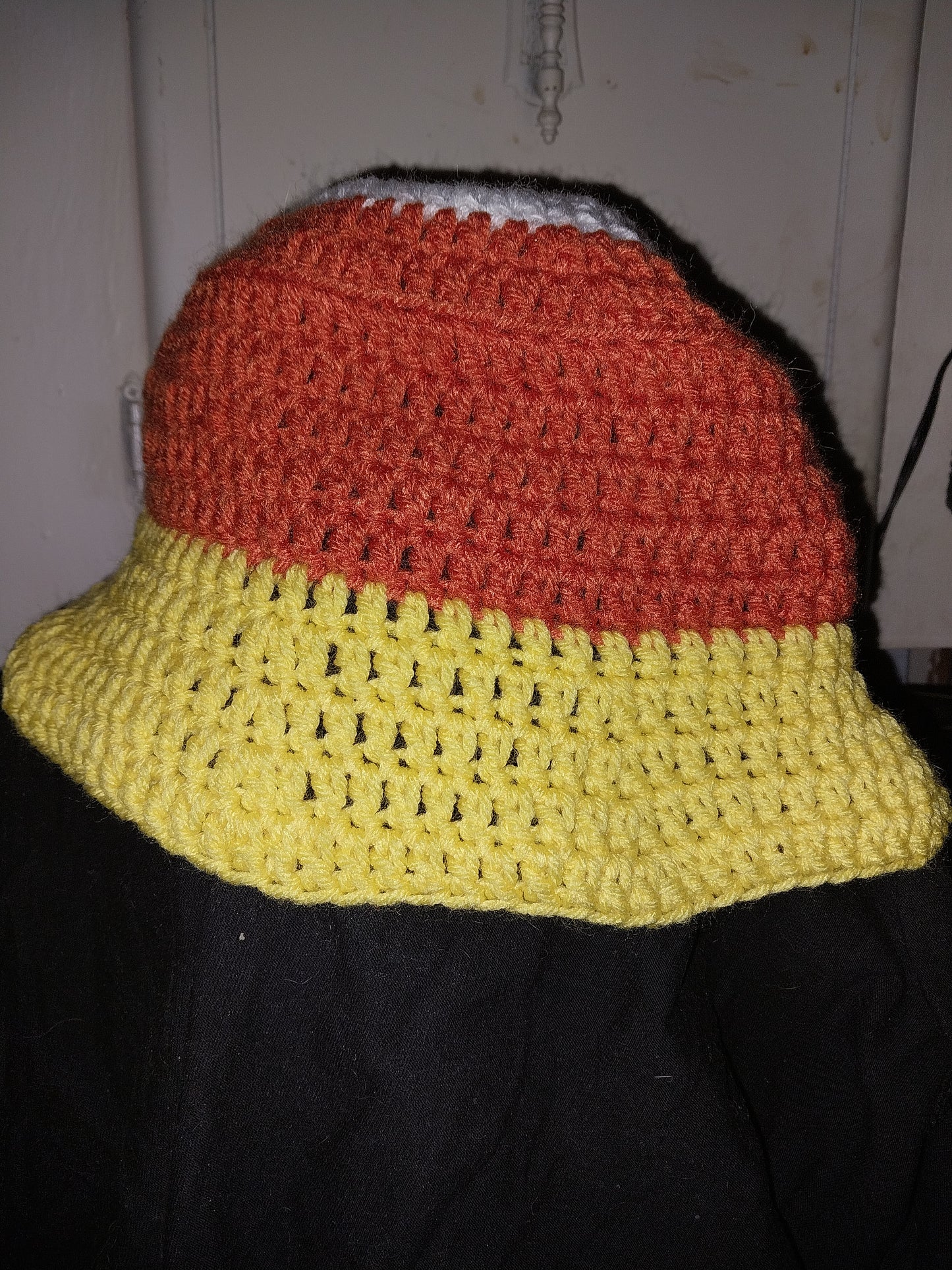 Candy Corn Crochet Standard Bucket Hat