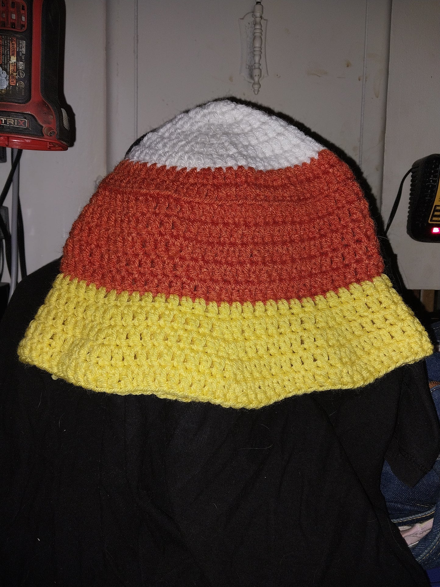 Candy Corn Crochet Standard Bucket Hat
