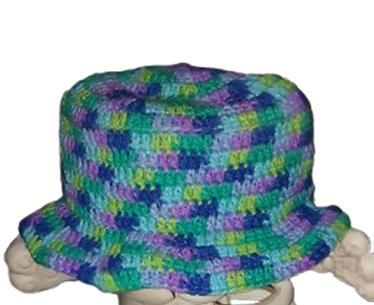 Wildflowers Crochet Standard Bucket Hat OOAK