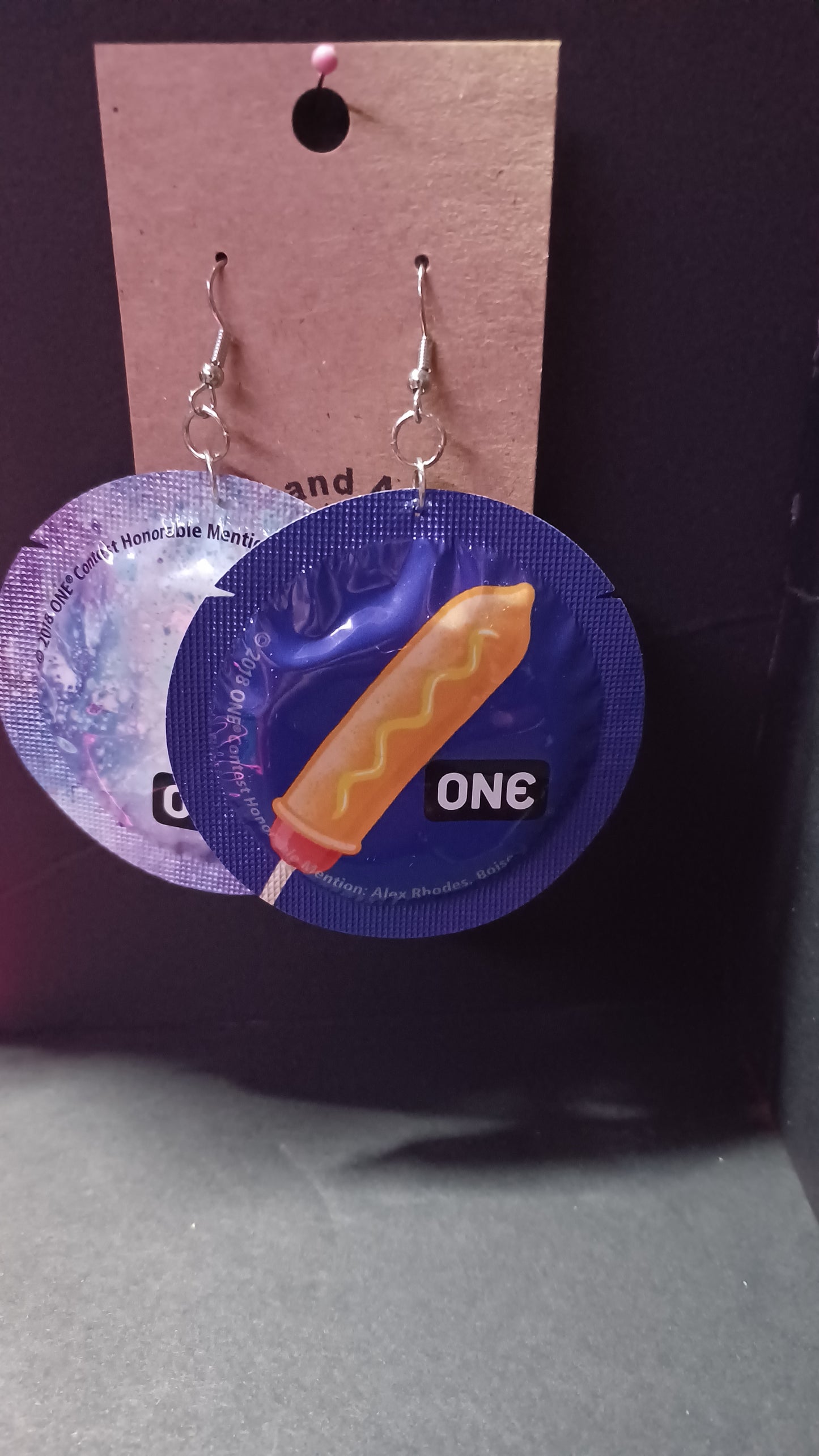 Condom Earrings (corndog mix)