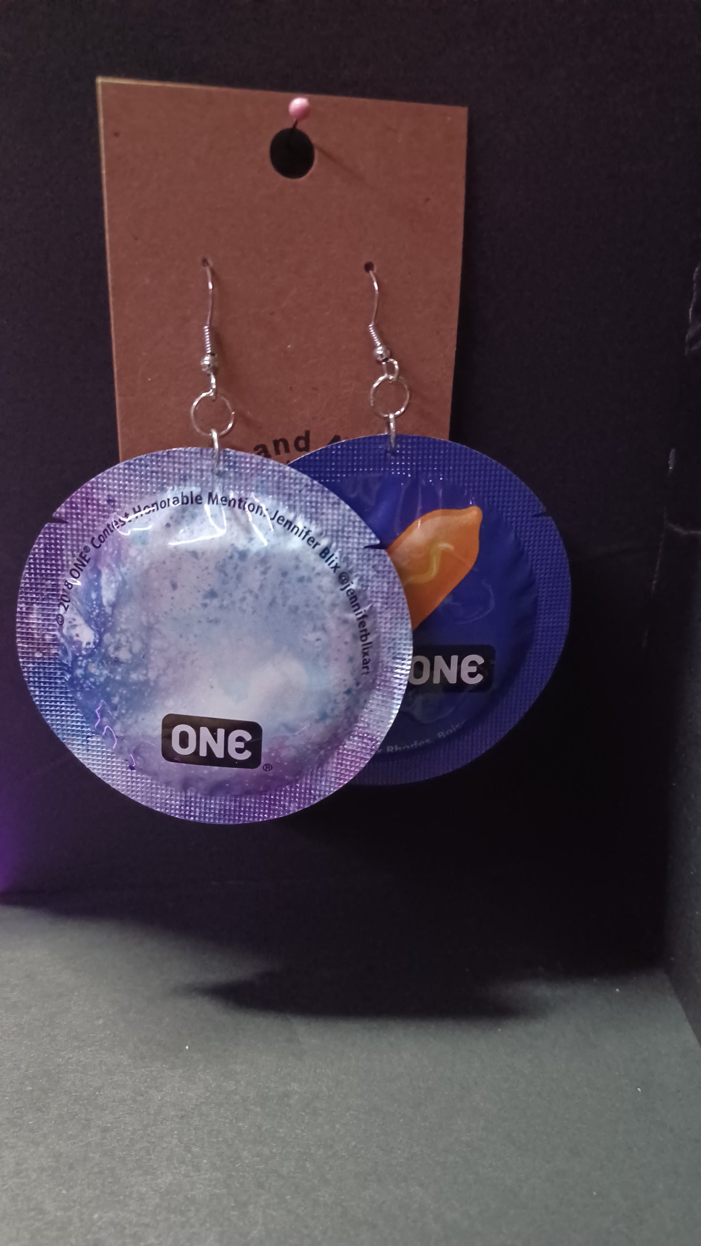 Condom Earrings (corndog mix)