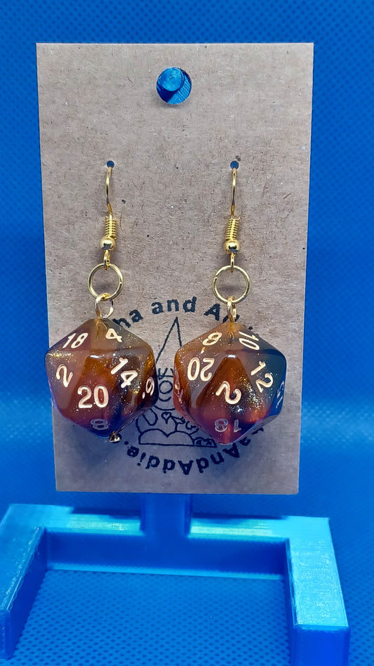 Natural 20 Earrings (brown pearl)