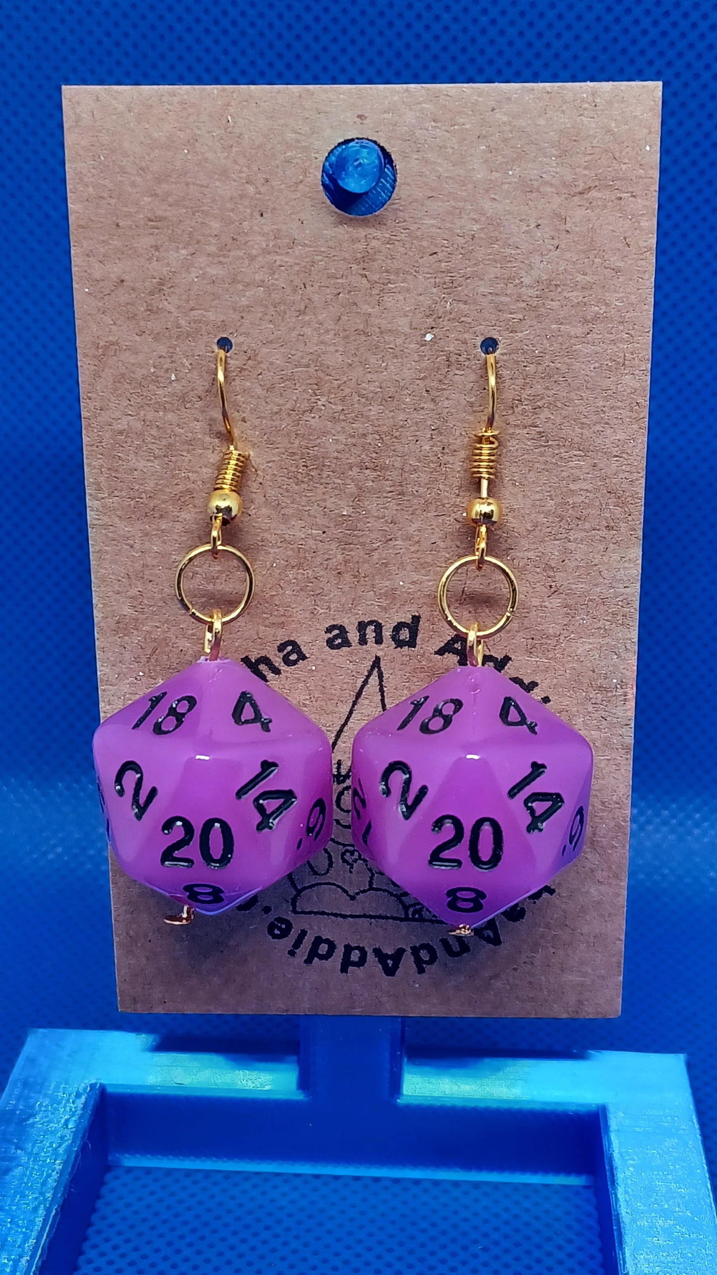 Natural 20 Earrings (purple)